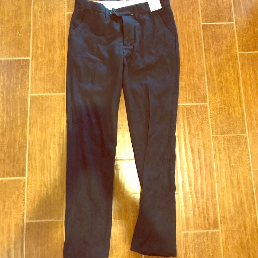 Bellfield Black Wool Trousers 32w (Slim Fit)